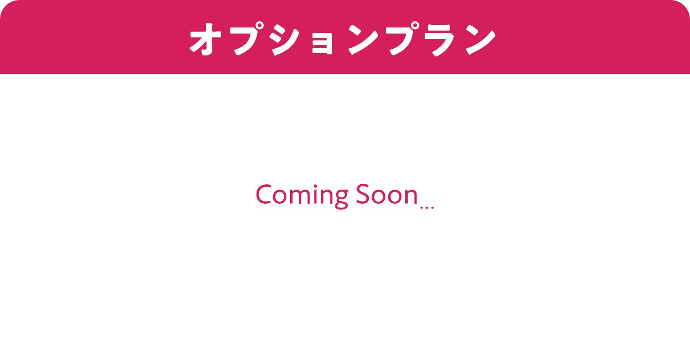 オプションプラン Coming Soon...